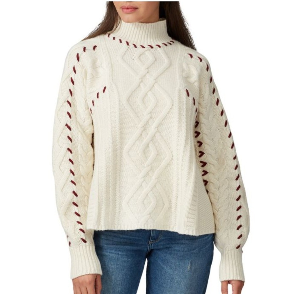 ba&sh Eba Cable‎ Knit Wool Blend Sweater